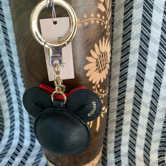 Kate spade key fob Minnie Mouse in black red new - Picture 4 of 5